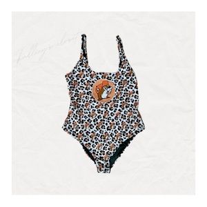 Buc-ees Women’s Cheetah Print Neon Swimsuit | Medium
